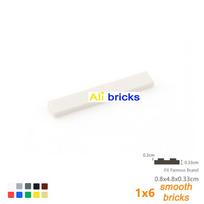 200pcs Bulk Building Blocks Figure Bricks Smooth 1x6 11 Colors Educational Creative Size Compatible With Brand Toys for Children