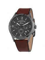 Men's Quartz Watch with 3 Sub-Dials & Date Display, White/Gray Dial, Brown Strap, Business Casual Style FS5815 pilka spalva