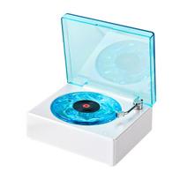 New Waves Turntable Bluetooth Speaker with White Noise Retro Record Player Speaker - Sleep Aid with Adjustable RGB Lighting balta