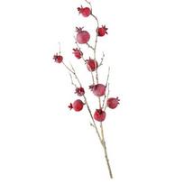 Faux Artificial Pomegranate Branches Plastic Bonsai Fake Flowers Foam Fruits Branches Handmade Elegant Fake Plants