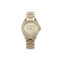 FOSSIL Wrist Watch Quartz Movement Stainless Steel Strap Gold Dial Women's Watch 100m Water Resistant ES3203 Gold Dial