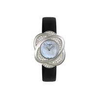 TISSOT Kvarcinis Mechanizmas Moteriškas Laikrodis Perlamutro Spalvos Ciferblatas Nerūdijančio Plieno Korpusas Natūralios Odos Dirželis T03.1.125.80 Black Strap gray