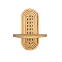 Geometric Bamboo Wooden Shelf Handmade Wall Mounted Shelves New Floating Shelf  Home Decor 2