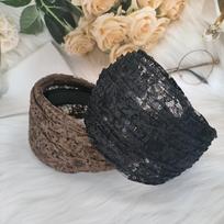 Set of Two Bohemian-Style Wide-Brim Headbands Featuring Non-Slip Lace And Teeth, Designed for Women As Stylish Fashion Additions 2pcs