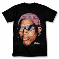 Dennis Rodman Rožiniai Plaukai Rodzilla 90-ųjų Grafinis Marškinėlis Senovinio Stiliaus Marškinėlis 2XL brown