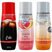 Set of 3 SodaStream concentrates Cola+Grapefruit+Orange-Mango