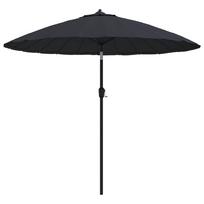 vidaXL Lauko skėtis nuo saulės su aliuminio stulpu, juodas, 250cm