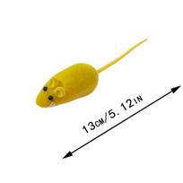 Squeaker Mouse Cat Toy Interative Flocking Voice Realistic Mouse For Playing Funny Toys for Kitten Cat Game Pet Supplies 1pc geltona