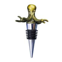3D Octopus Wine Bottle Stopper, Vacuum Seal Wine Bottle Cap, Reusable Ocean Life Wine Bottle Stopper, Airtight Leak Proof Bottle Topper for Home antikvarinės aukso spalvos
