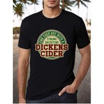 Dickens Cider T-Shirt Funny Drinking Pun Humor Gag Gift tee S juoda