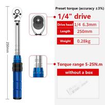 1/4'' Drive 2-24N.m Precise Double Scale Torque Wrench Set MTB Bike Socket Spanner Bicycle Motorcycle Ratchet Repair Toolbox Kit 6