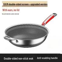 Non-stick Honeycomb Stainless Steel Wok for Induction Cookers