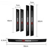 AAET1 5 vnt. Automobilio durų lipdukas slenkstis Anti Scratch lipdukas Priedai Mazda 2 6 3 CX5 CX80 CX70 CX90 MX30 CX60 CX50 CX30 BT50 e-TPV black