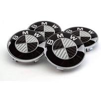 BMW Juodos ir baltos spalvos Anglies Pluošto Ratlankio Centrinio Dangtelio Rinkinys 68mm 4 vnt.