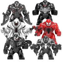 6 vnt. Venom dideli minifigūrėlių konstravimo kaladėlių žaislų rinkinys Veiksmo figūrėlės