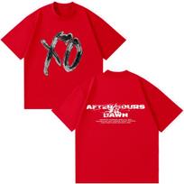 The Weeknd After Hours Til Dawn 2026 Turo Spausdintas Marškinėlis Unisex Unisex Hiphop T-shirt Vasariniai Trumpomis Rankovėmis Gotikiniai Punk Marškinėliai Viršutiniai Drabužiai S red