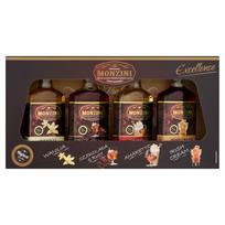 Monzini Vanilės Šokolado & Romo Amareto Airiško Cream Baro Sirupas 4 x 50 ml