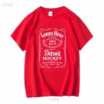 Gordie Howe Black T Shirt L Long Sleeves Vintage Washed Streetwear Unisex Breathable Soft Designer Clothes Homme Stylish Casual S