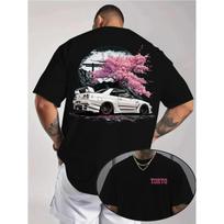 2026 JDM Tokyo Drift Car T Shirt Unisex Oversized Japanese Streetwear Sakura Graphic Tee Y2K Ae L