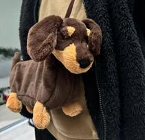 Šunų-dešrų pliušiniai kuprinukai Kawaii šuniuko minkštas prikimštas krepšys Universalūs pliušiniai kuprinukai Animacinis pliušinis peties krepšys Dovana draugui