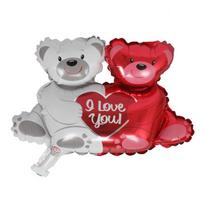 Marriage Room Decorate The Aluminum Film Balloon Cartoon Conjoined Heart Balloon Bear