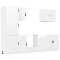 vidaXL Virtuvinių spintelių komplektas, 7 dalių, Kalmar, balta
