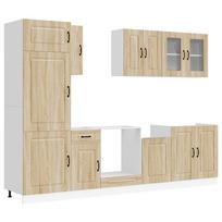vidaXL Virtuvinių spintelių komplektas, 8 dalių, Kalmar, ąžuolo