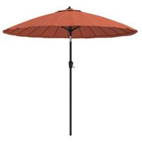 vidaXL Lauko skėtis nuo saulės su aliuminio stulpu, terakota, 250cm