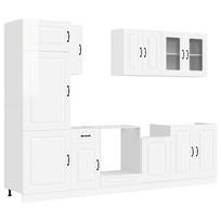 vidaXL Virtuvinių spintelių komplektas, 8 dalių, Kalmar, balta