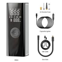 Nešiojamas padangų pripūtėjas, oro kompresorius, greitesnis pripūtimas, 150 PSI ir 20000 mAh, belaidis nešiojamas oro siurblys, tikslus slėgio LCD ekranas ir avarinis žibintas Battery Powered juoda