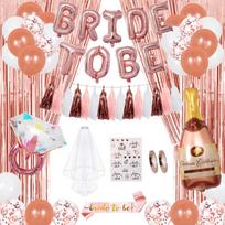 Bride-to-Be Bachelorette Party Foil Balloon Set beige