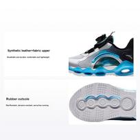 Anta Kids Energy Ring 10.0 Knob Non-Slip Wear-Resistant Low-Top Running Shoes Kids Running Shoes Silver Black 312449901-1 28
