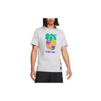 Nike Cartoon Smiley Face Print Logo Breathable Round Neck Short Sleeve T-Shirt Men Tops Gray DQ1886-012 L