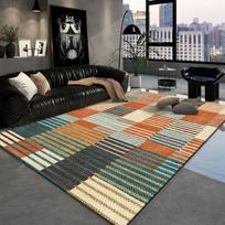 Living Room Carpet Retro Style Coffee Table Sofa Bedside Carpet Large Area Dirt Resistant Floor Mat 80 * 120 cm