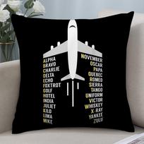 Aircraft Pilot Print Pillow Case Short Plush Pillow Covers Sofa Decorative Gift Home Double-sided Printing Cushion Cover 16x16Inch