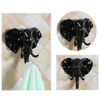 Elephant Head Self Adhesive Wall Door Hook Hanger Bag Keys Sticky Holder juoda