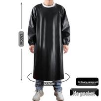 COFLYEE Waterproof Leather Work Apron Smock juoda