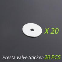 20pcs Bicycle Presta Valve Sticker Mountain Road Bike Tube Tire Gasket Rim Protective Gas Air Nozzle Glue Pad Transparent #1