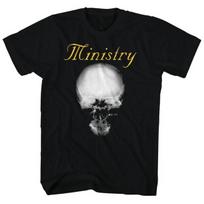 Ministry Mind Skull T Shirt Mens Rock and Roll Classic Band Tee New Black XL