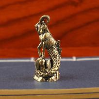 Capricorn Brass Statue Goat Body Fish Tail Zodiac Sign Figurine For Home Office Decor Luck Ornament