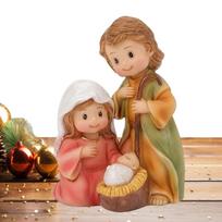 Nativity Figurines Resin Christmas Sculpture Decor Home Decoration Statue For Bookcase Window Sill Bookshelf Display Cabinet