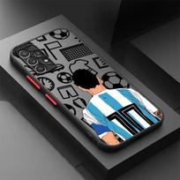 Case for Samsung Galaxy A34 A36 A54 A35 A14 A23 A53 A16 A15 A52S A72 A17 A52 A73 A33 A56 A55 Phone Cover Soccer Football Number Galaxy A52 gray