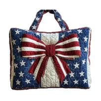 Quilted Vintage Handbag Women Tote Bag Shoulder Bag Machine Washable Floral Purse for Commuting Travel Grocery Shopping Beach A