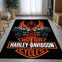 Retro H-Harleys Racing Moto Living Room Non-Slip Area Rug Soft Carpet for Bedroom Kids Playroom Sofa,Home Decor Doormat Gift 40x60cm