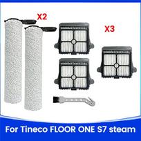 AEE4-Brush Roller&Filter Replacement For Tineco Floor ONE S7 Steam Smart Cordless Wet Dry Vacuum Floor Scrubber Cleaner Parts