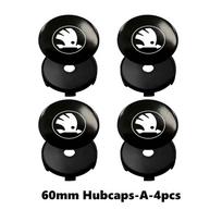 For Skoda Car Wheel Hub Center Cap Rim Cover Emblem Stickers Accessories Octavia A5 A7 RS Fabia Superb Rapid Karoq