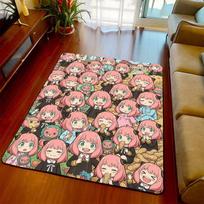 Anya Anime Floor Mat Rug Carpet Non Slip Soft Area Rug for Bedroom Living Room Home Decorative Style -QJY 60x90cm