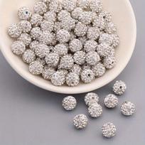 10mm 10pcs Rhinestone Beads Round Beads Bulk Sparkle Crystal Bead for Necklace Bracelet Earring Jewelry Making DIY Decoration