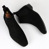 Big Size 40-50 Brown Men Chelsea Boots High Quality Suede Leather Boots Man Comfort Flat Slip-On Men's Ankle Boots botas hombre 40 juoda