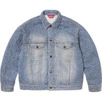 Supreme F*ck Stitch Denim Trucker Jacket Blue L